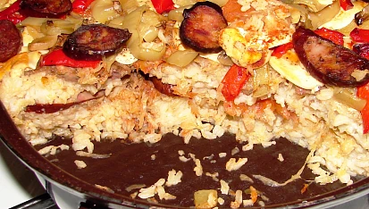 Kološvarák podle tety Hedy, Hotové na pekáči - na řezu