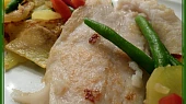 Pangas s fazolkami a bramborami