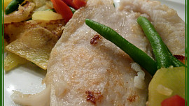 Pangas s fazolkami a bramborami