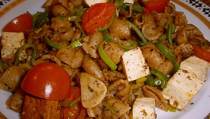 Špaldové mušličky s tofu a zeleninou