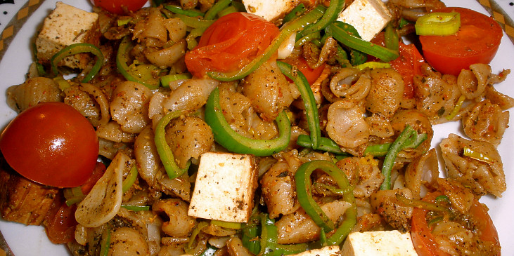 Špaldové mušličky s tofu a zeleninou