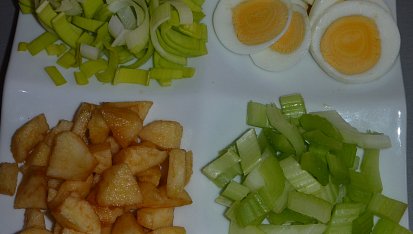 Vaječný salát s řapíkatým celerem