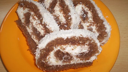 Roláda s banánovým tvarohem