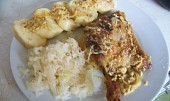 Pečené  kuře s hořčicí a smetanou