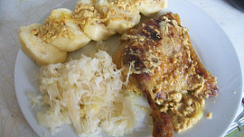 Pečené  kuře s hořčicí a smetanou