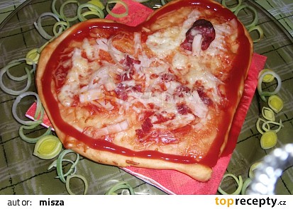 Valentýnská pizza