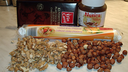 Čokoládové šneky, suroviny