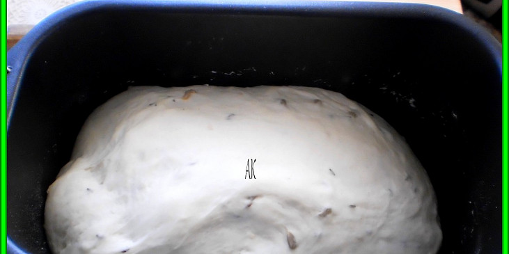 Křupavý chlebík z hladké mouky (uhnětené,vykynuté těsto z poloviny dávky)