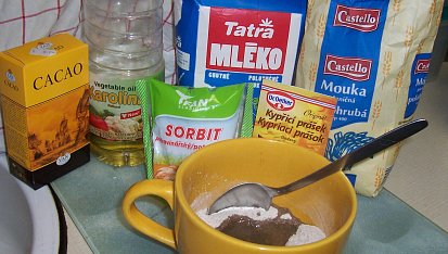 Dortík či muffinky z mikrovlnky - i pro DIA, suroviny