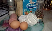 Hermelínové karbanátky se salámem, suroviny