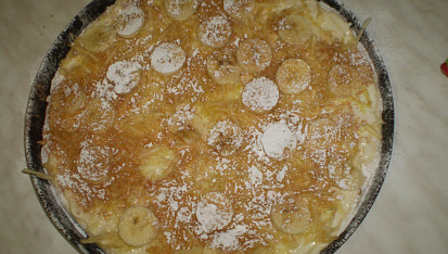 Banánová sladká pizza