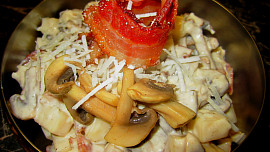 Salát Champignon-Bacon-Pecorino