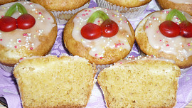 Třešničkové muffinky