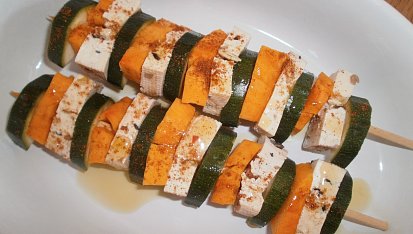 Špíz z cukety, dýně a tofu, Špíz z cukety, dýně a tofu