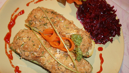 Cuketa plněné kuskusem a tofu, Cuketa plněná kuskusem a tofu