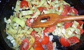 Výborná treska (cibuli, rajčata a papriky orestujeme...)