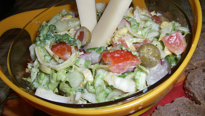 Zeleninový salát s Cottage