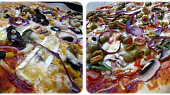 Žampionová a hermelínová pizza