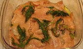 Carpaccio z lososa (marinujeme 48 hodin)