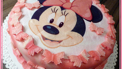 Motýlí dort s Mickey Minnie
