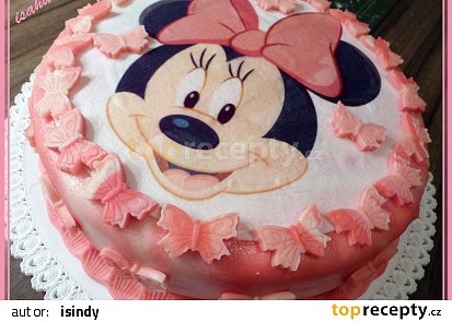 Motýlí dort s Mickey Minnie