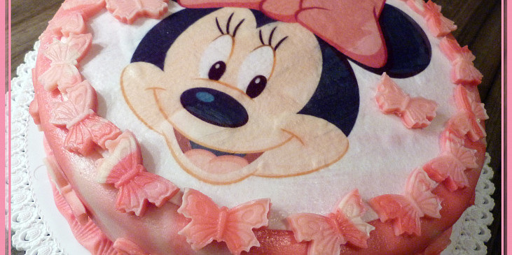 Motýlí dort s Mickey Minnie