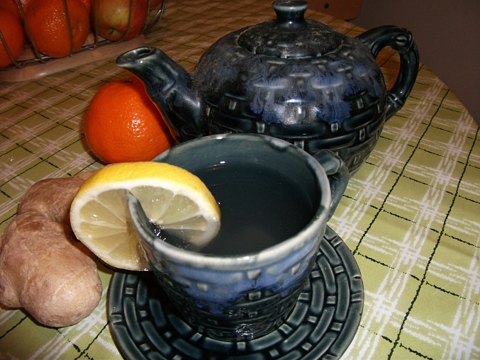 Zázvorový čaj s citrónem, Zázvorový čaj s citrónem.