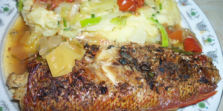 Moc dobrá pečená ryba-Okouník mořský (Moc dobrá pečená ryba)