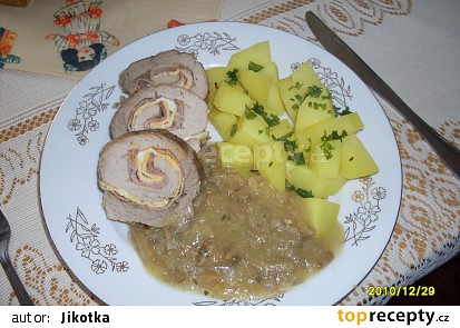 Roládka dušená s hlívou ústřičnou
