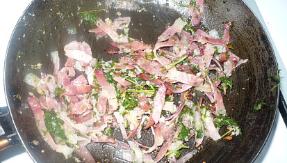 Polenta s pršutem