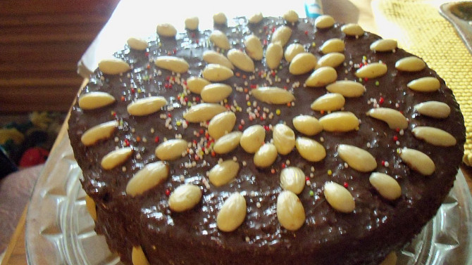 Pudinkový dortík s čokoládou a mandlemi, Pudinkový dortík s čokoládou a mandlemi
