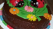 Čokoládový dort s beruškami