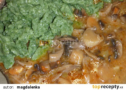 Špenátové noky - halušky