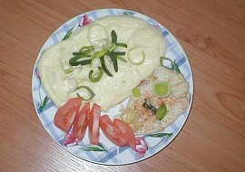 Parní hrnec - Kuřecí maso s pórkem a bram. kaší (můj vlastní recept)