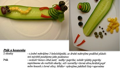 Inspirace + zdobení jinak II., k č.1 - Ptáček a housenka-popis