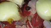 Hovězí vývar s hráškem, masem a nudlemi, Hovězí vývar s hráškem, masem a nudlemi