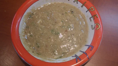 Chlebová česnečka, HOTOVA POLEVKA
