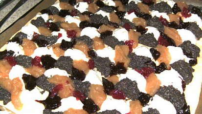 Kecaný koláč (Kleckslkuchen), s nádivkou