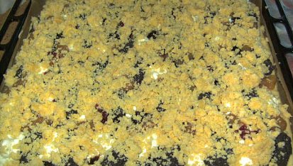 Kecaný koláč (Kleckslkuchen), s drobenkou