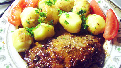 Vepřové steakové plátky v troubě