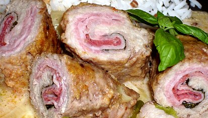 Smetanovo-pórkové zapečené vepřové závitky