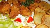 Vepřové kousky v  česnekové Gyros marinádě a brambůrkách