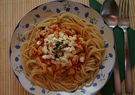 Wenouškovy špagety s kuřecím masem
