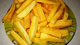 Oranžová dýně zapečená se sněhem