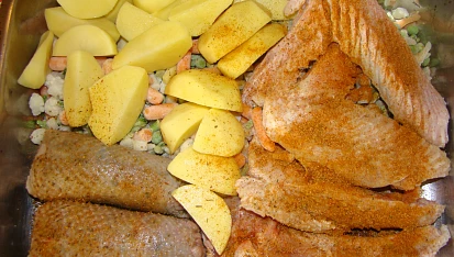 Plněný krůtí krk - kosher