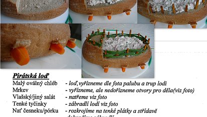 Inspirace + zdobení  jinak I., k  č. 1 - Pirátská loď
