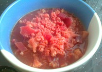 Květákovo-řepová polévka s rýží
