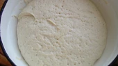Pizza ze sušeného droždí, Vykynuté těsto