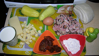 Kačenky slaný koláč, suroviny