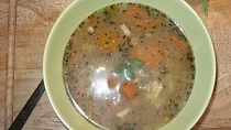 Zeleninová polévka s ovesnými vločkami
